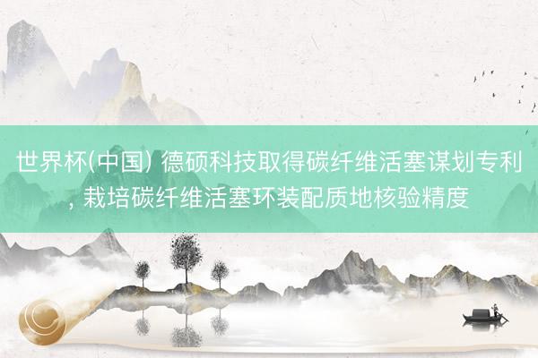 世界杯(中国) 德硕科技取得碳纤维活塞谋划专利, 栽培碳纤维活塞环装配质地核验精度