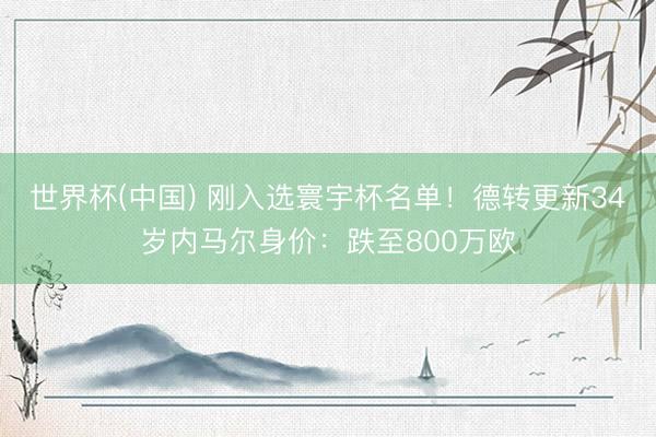 世界杯(中国) 刚入选寰宇杯名单！德转更新34岁内马尔身价：