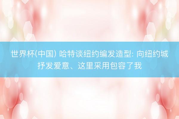 世界杯(中国) 哈特谈纽约编发造型: 向纽约城抒发爱意、这里采用包容了我