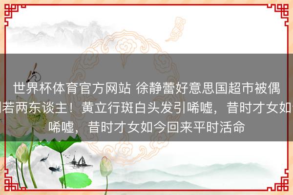 世界杯体育官方网站 徐静蕾好意思国超市被偶遇，躯壳发福判若两东谈主！黄立行斑白头发引唏嘘，昔时才女如今回来平时活命