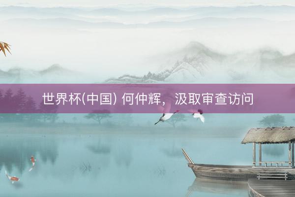 世界杯(中国) 何仲辉,汲取审查访问
