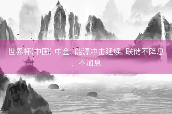 世界杯(中国) 中金: 能源冲击延续， 联储不降息、不加息