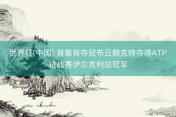 世界杯(中国) 背靠背夺冠布云朝克特夺得ATP挑战赛伊尔克利站冠军